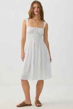 Chiffon Midi Tiered Dress