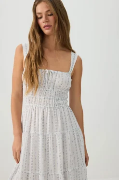 Chiffon Midi Tiered Dress
