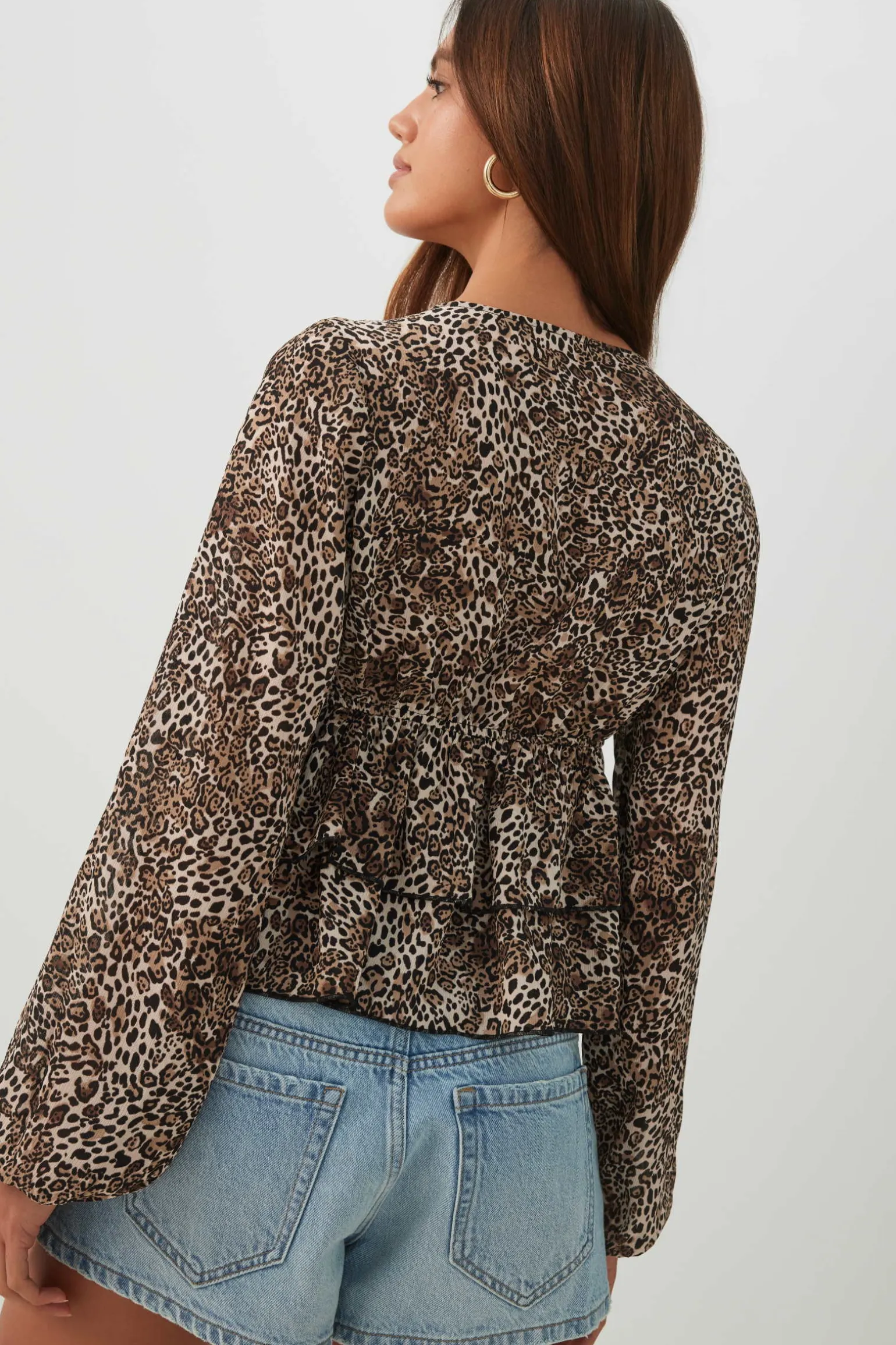 Chiffon Tie Front Top