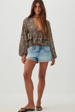 Chiffon Tie Front Top
