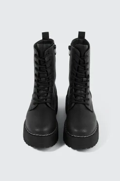 Chunky Lace Up Ankle Boots