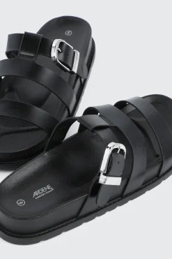 Chunky Slides with Buckle Detail