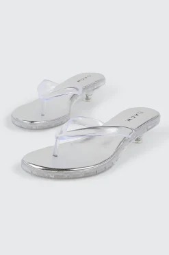 Clear Mule Kitten Heels
