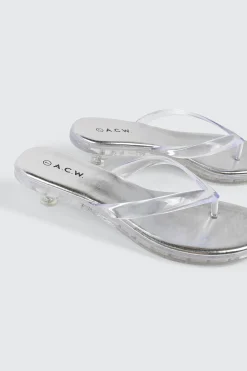 Clear Mule Kitten Heels