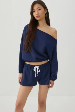 Contrast Drawcord Knit Shorts