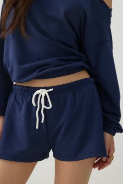 Contrast Drawcord Knit Shorts