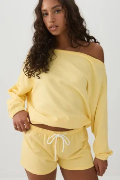 Contrast Drawcord Knit Shorts