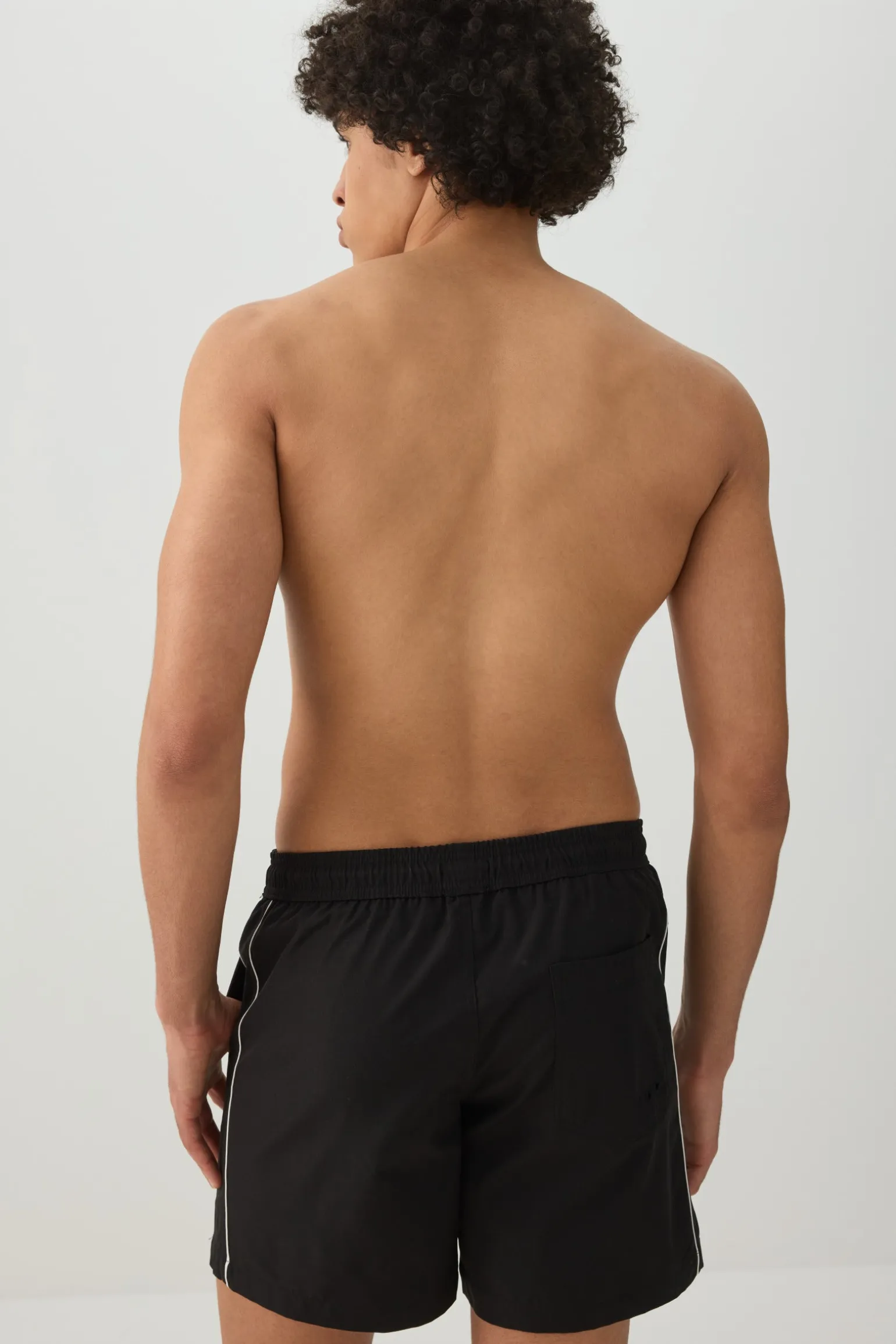 Contrast Piping Swim Trunks