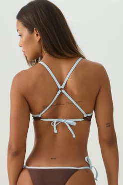 Contrast Push Up Bikini Top