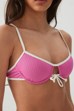 Contrast Trim Underwire Bikini Top