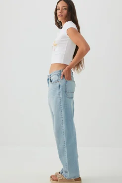 Cotton Blend Ribbed Crop T-Shirt