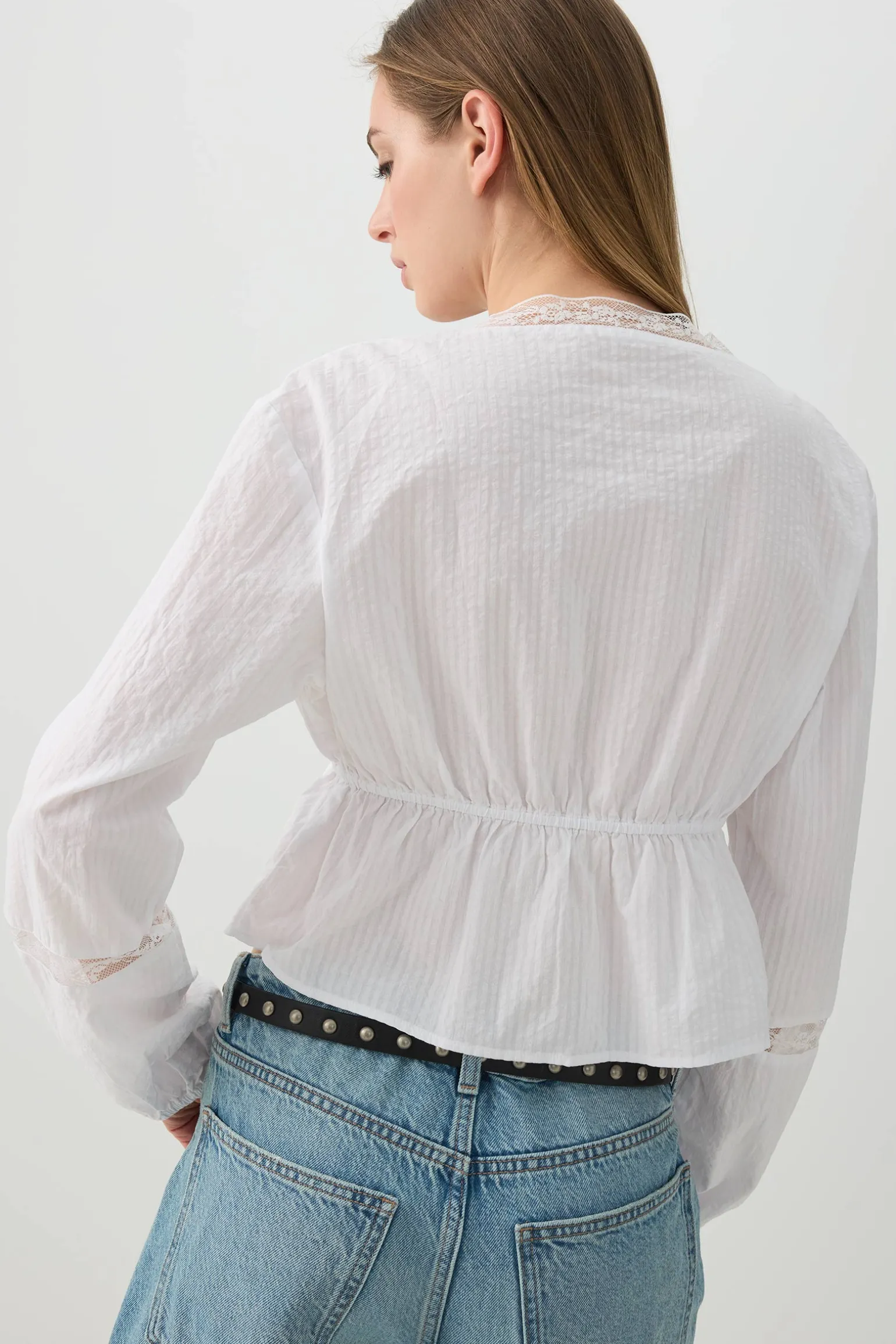 Cotton Crop Front Tie Top