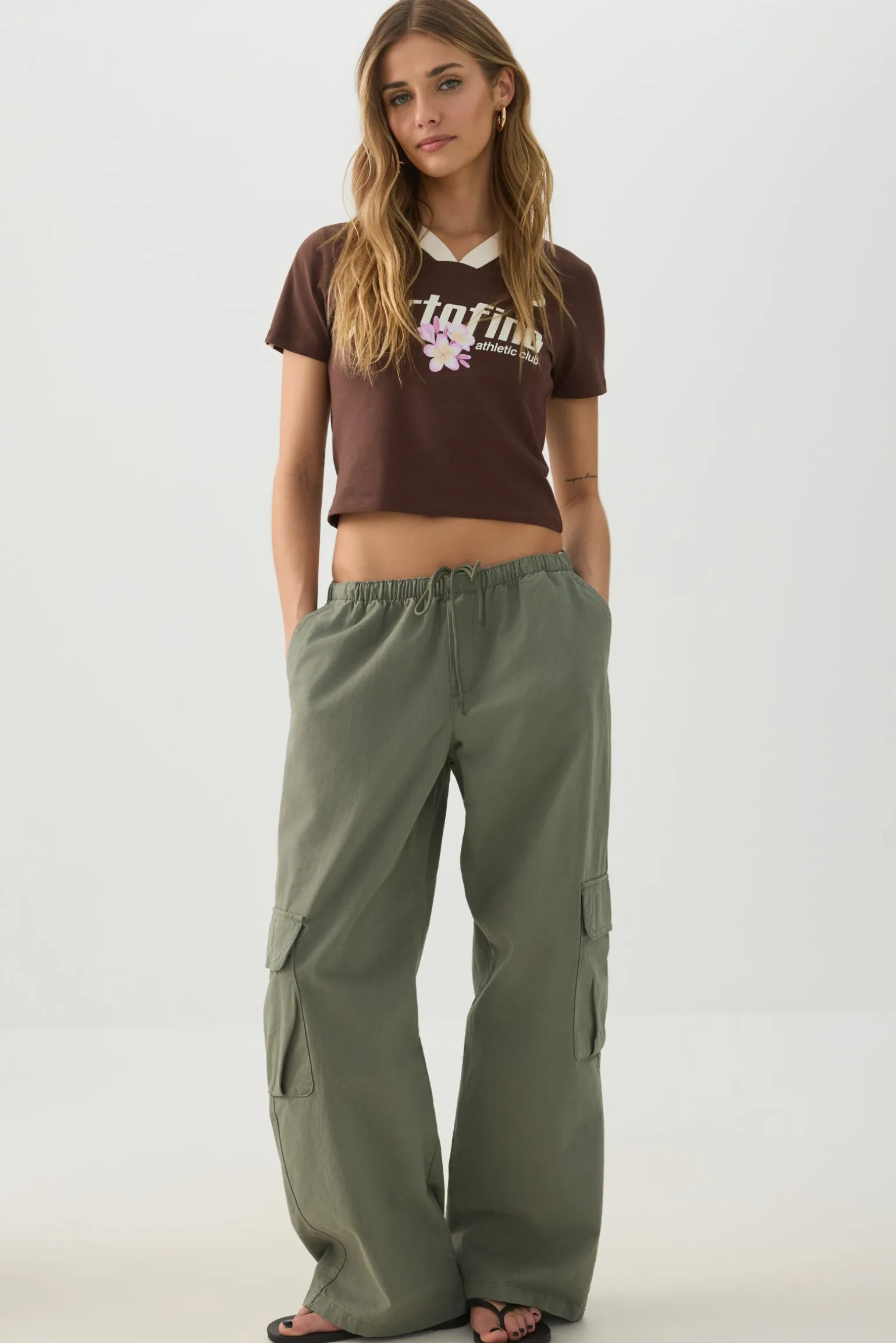 Cotton Woven Cargo Pants