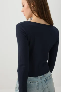 Cowl Neck Long Sleeve Top