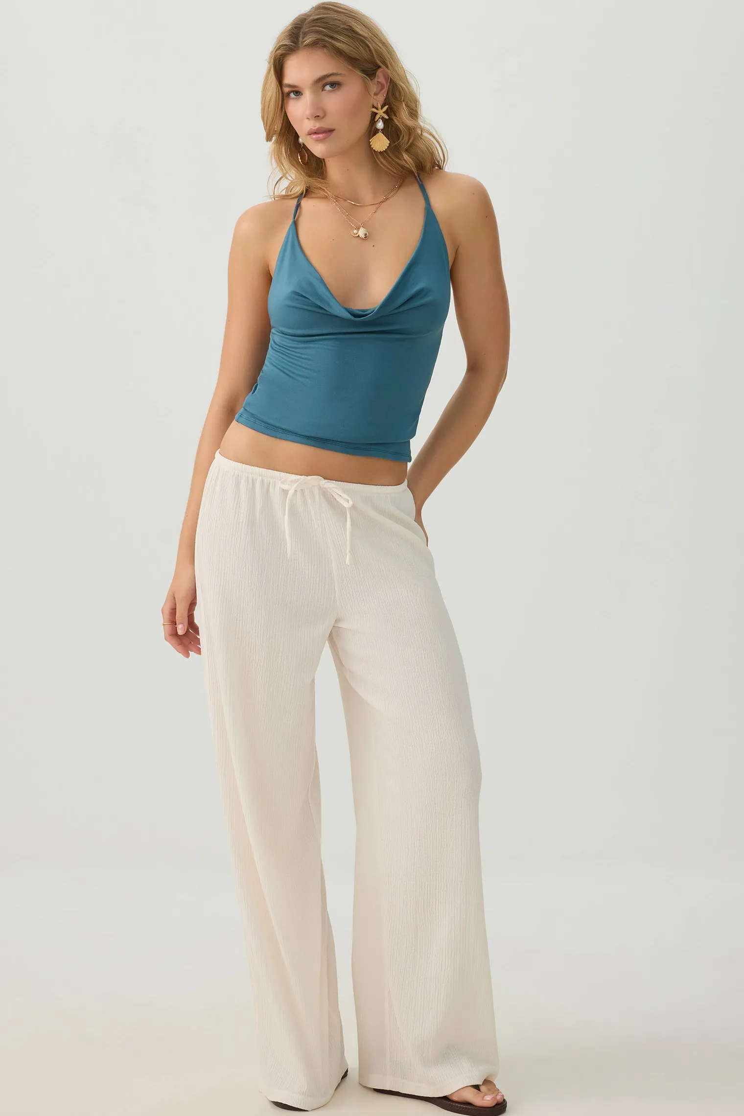 Cowl Neck Tank Top