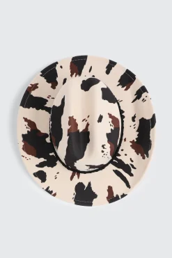Cow Print Felt Cowboy Hat