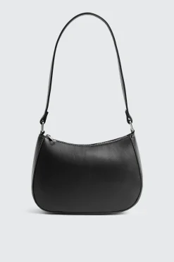 Crescent Faux Leather Shoulder Bag