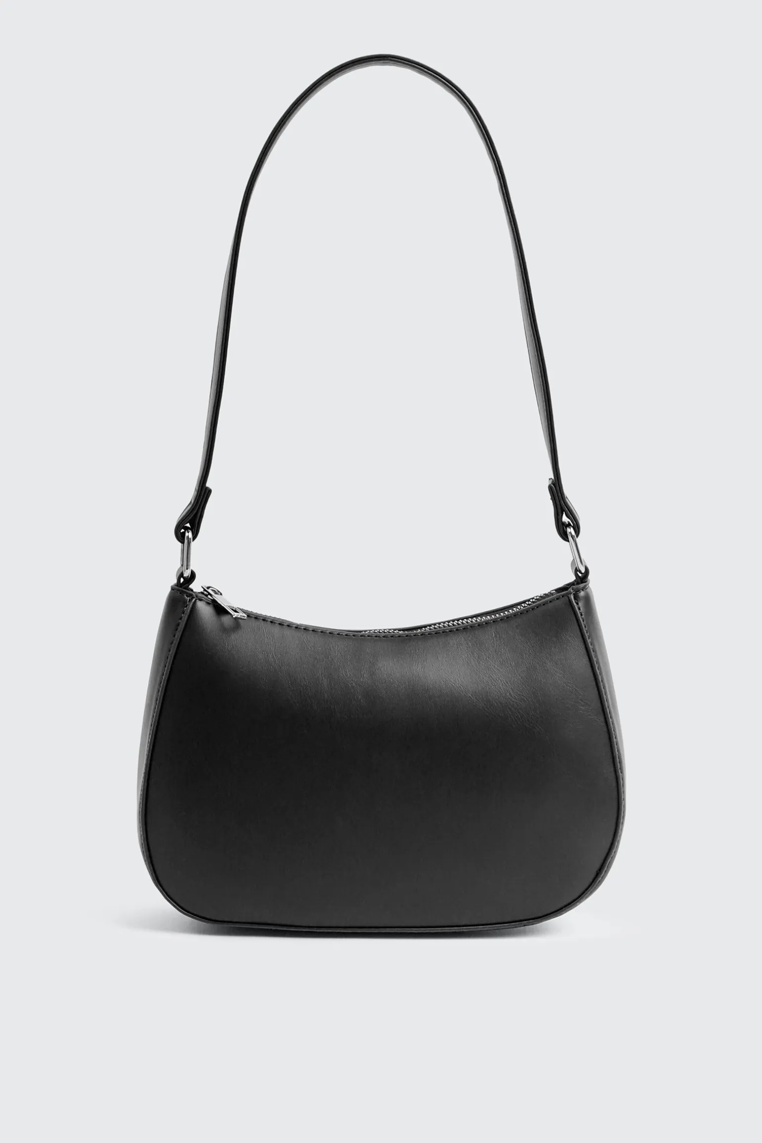 Crescent Faux Leather Shoulder Bag
