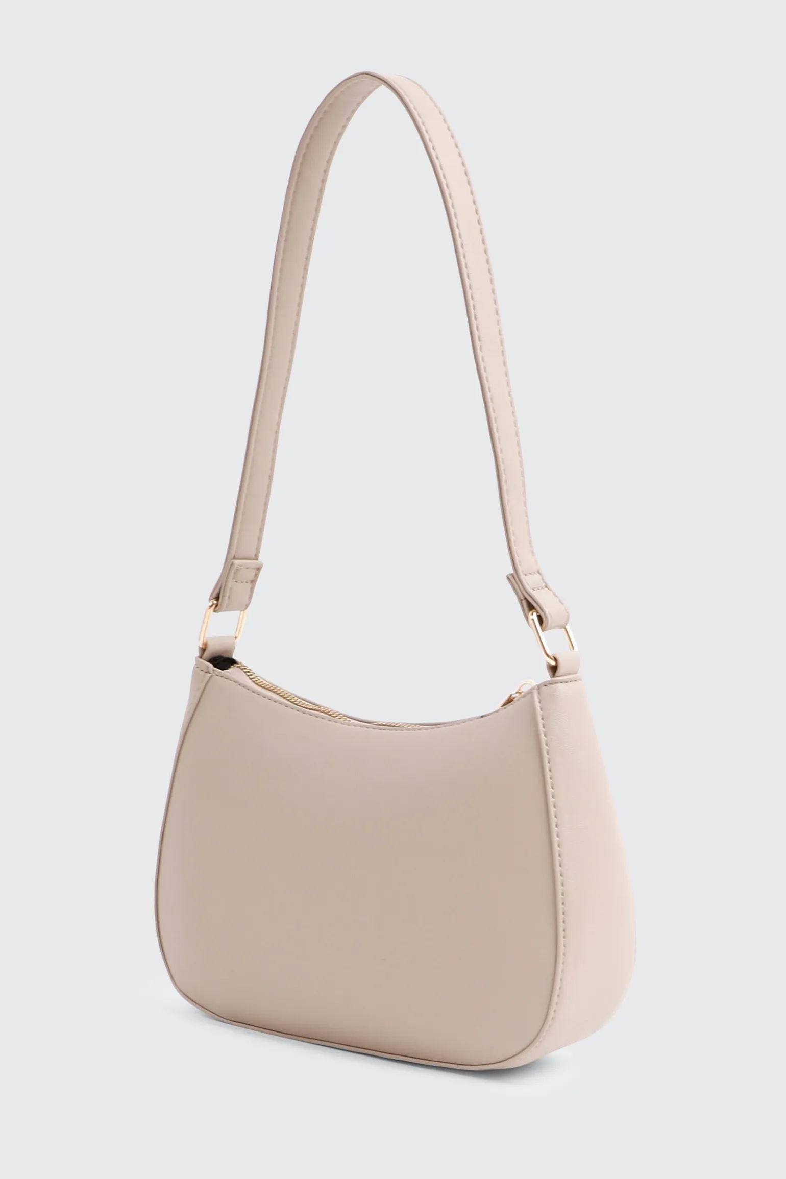 Crescent Faux Leather Shoulder Bag