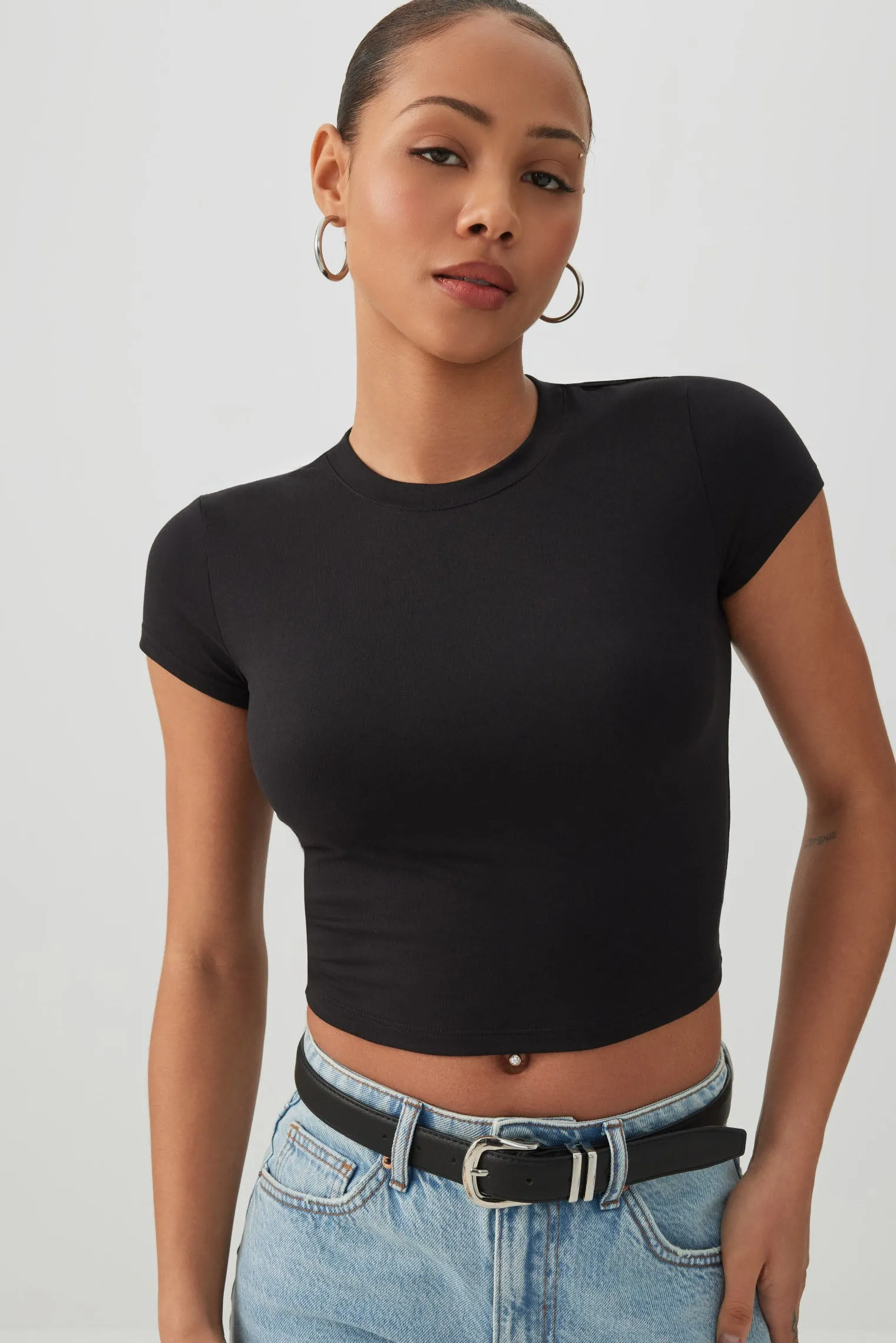 Crew Neck Crop Top
