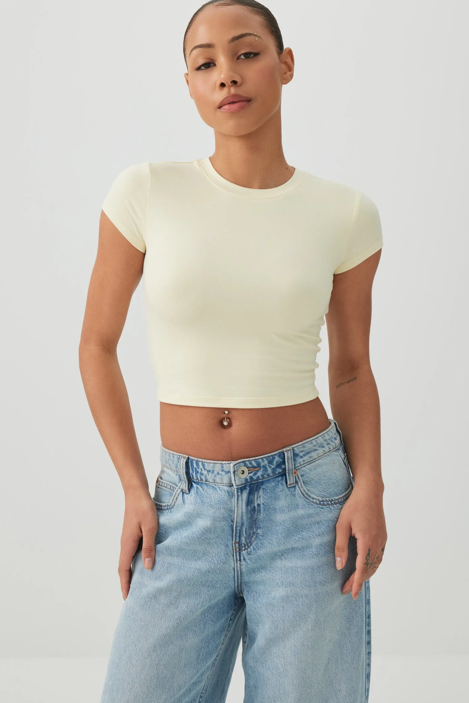 Crew Neck Crop Top