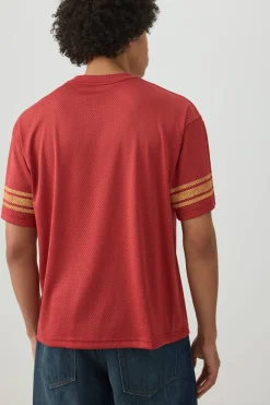 Crew Neck Mesh Sport Top