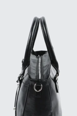 Crinkle Faux Leather Tote Bag