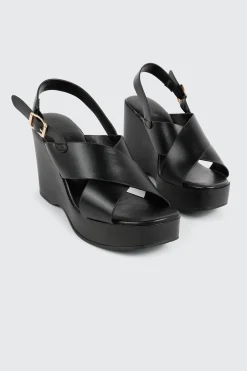 Crisscross Wedge Sandals
