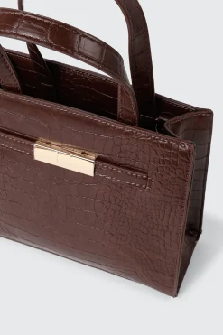 Croc Embossed Small Tote
