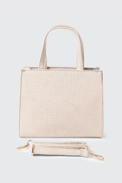 Croc Embossed Small Tote