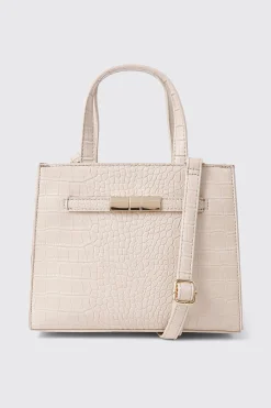 Croc Embossed Small Tote