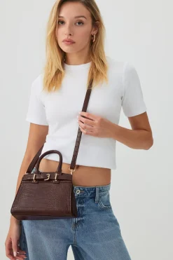 Croc Embossed Tote