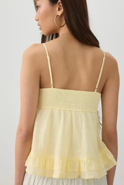 Crochet Bust Babydoll Tank Top