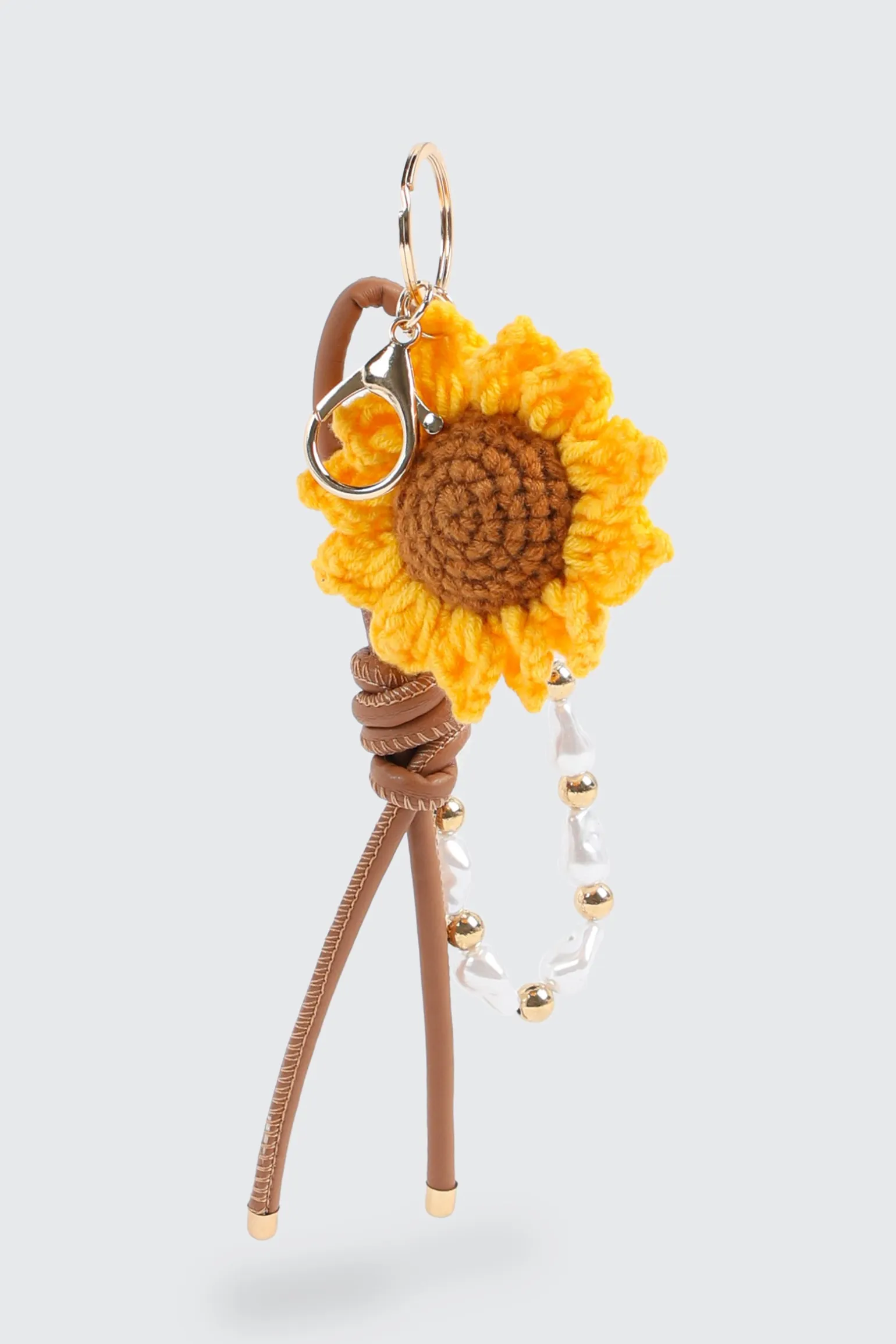 Crochet Sunflower Keychain