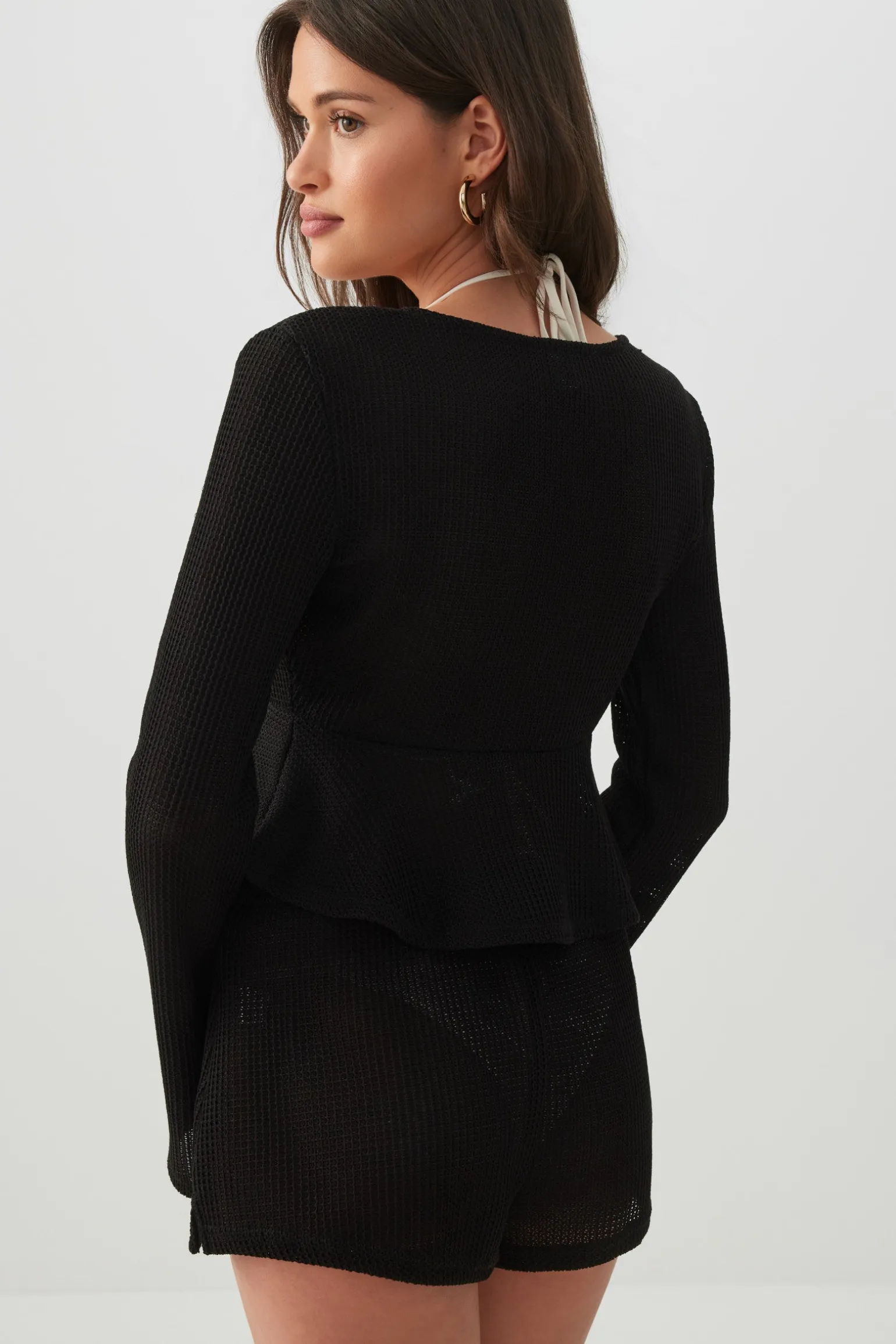Crochet Tie Front Top
