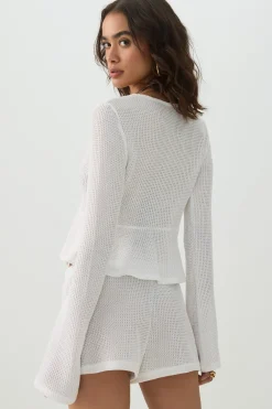 Crochet Tie Front Top
