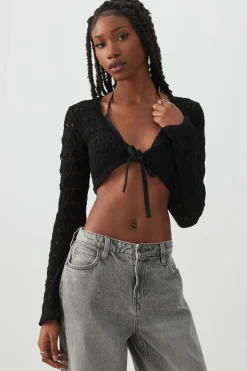 Crop Open Stitch Shrug