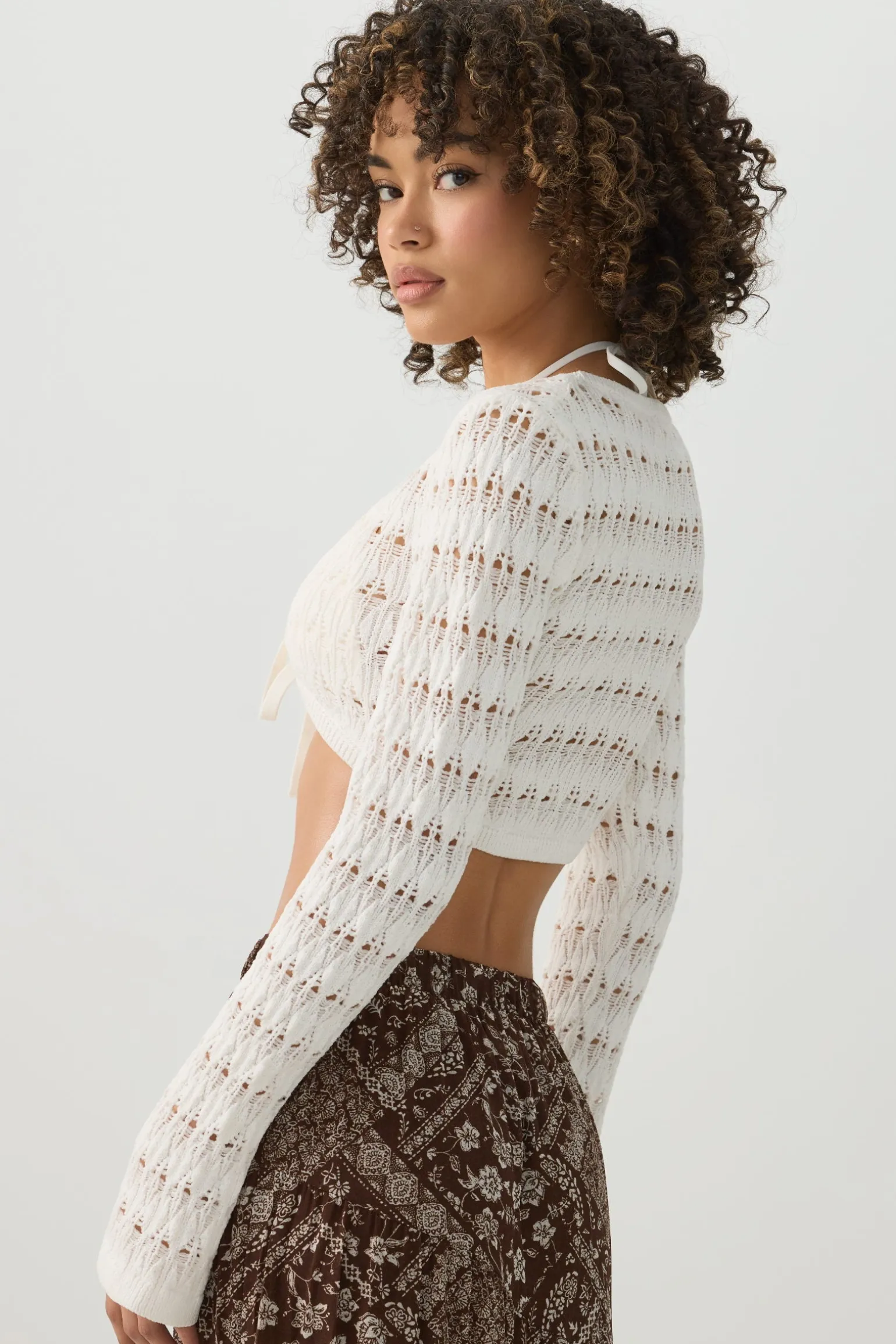 Crop Open Stitch Shrug