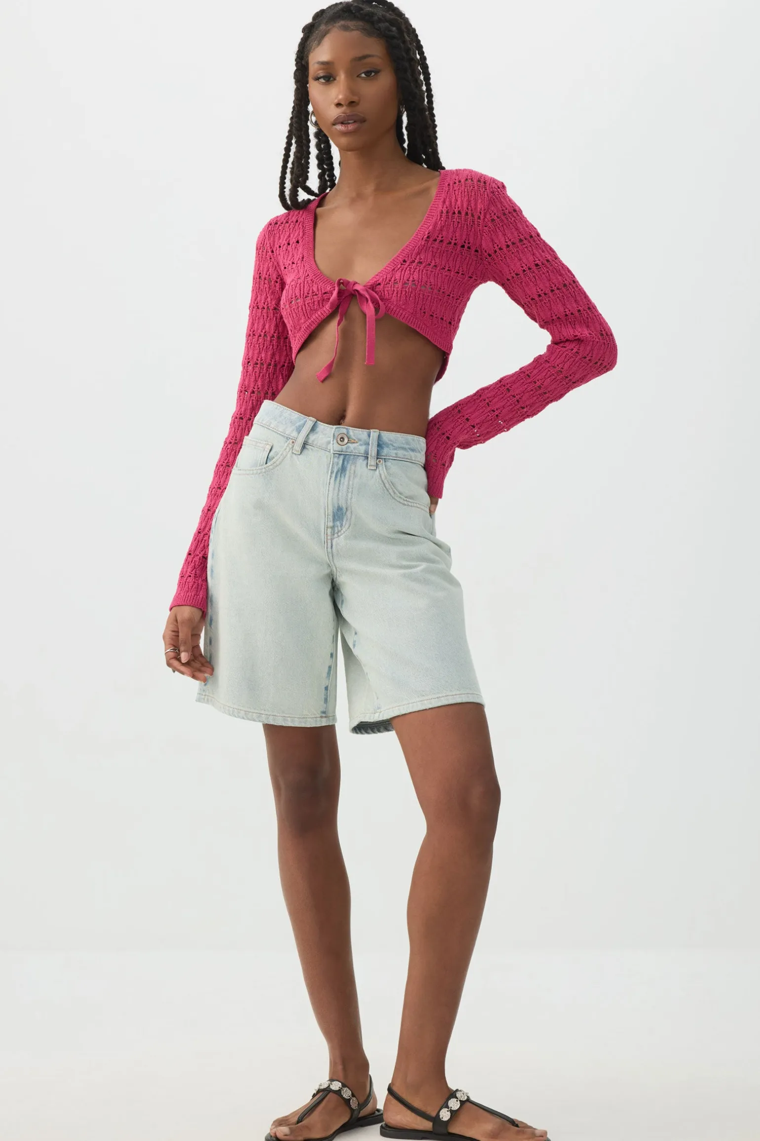 Crop Open Stitch Shrug