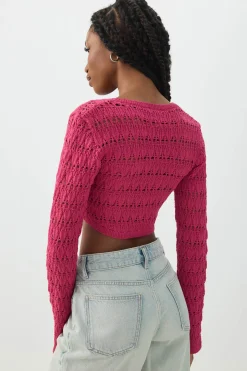 Crop Open Stitch Shrug