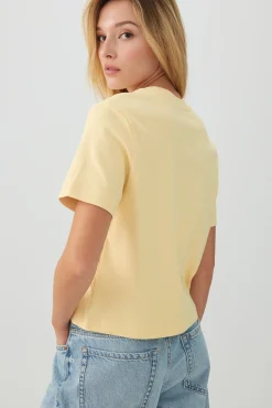 Cropped Boxy Crew Neck T-Shirt