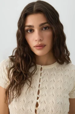 Cropped Open Stitch Sweater