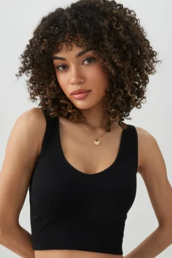 Cropped Rib Seamless Tank Top