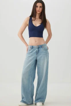 Cropped Rib Seamless Tank Top