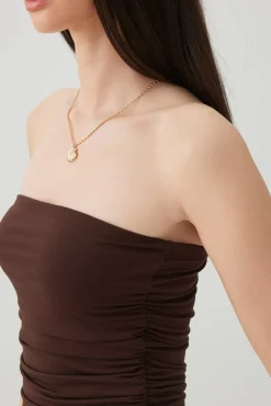 Cropped Ruched Tube Top