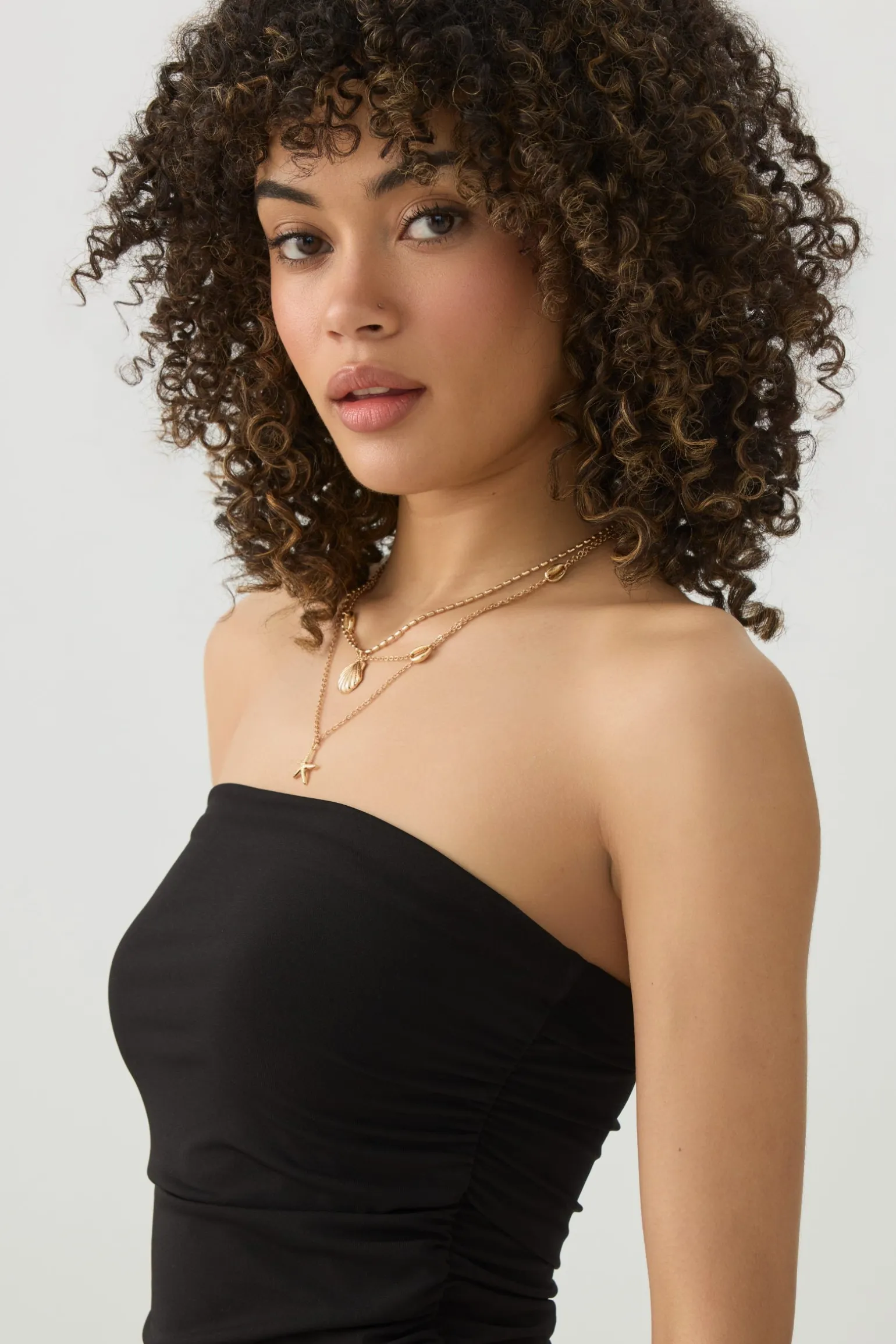 Cropped Ruched Tube Top