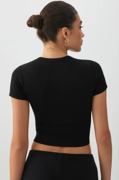 Crop Seamless Crew Neck T-Shirt