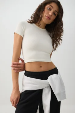 Crop Seamless Crew Neck T-Shirt