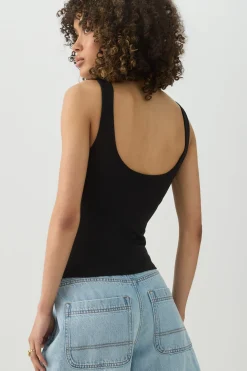 Crop Tank Top With Built In Bra