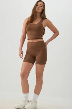 Crop Tank Top With Built In Bra